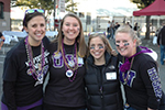 Four women tailgate participants