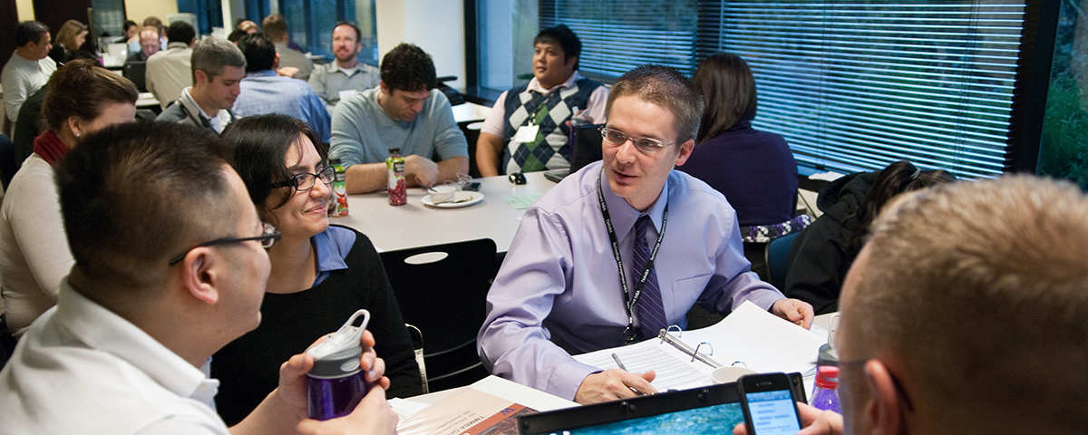 TMMBA students during group sessions
