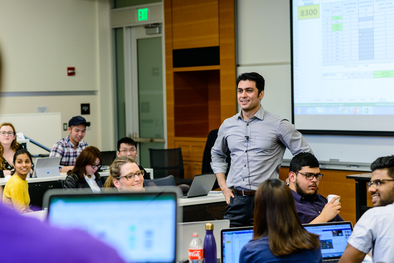 Hamed Mamani in the classroom
