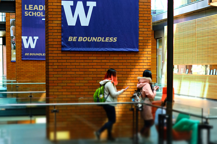 Students in PACCAR Hall