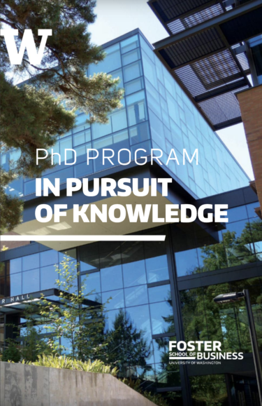 PhD program | Foster School of Business