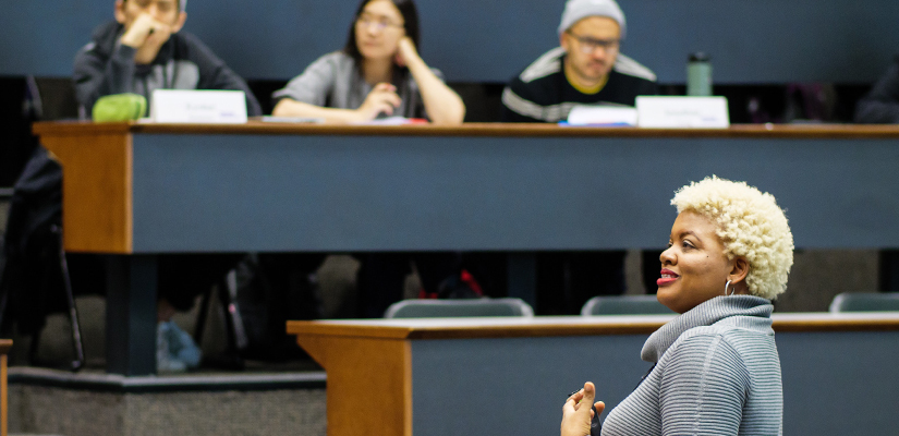 Latasha Gillespie, Amazon’s Head of Global Diversity & Inclusion in Ethical Leadership class